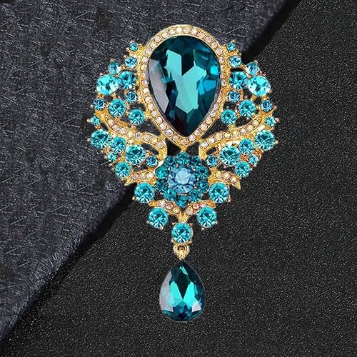 Miniatura 5 de 4 piezas de broche con gran tamaño de diamantes de imitación de cristal de joyería de moda, Cristal Diamante de imitación Resina, Sin gemas.