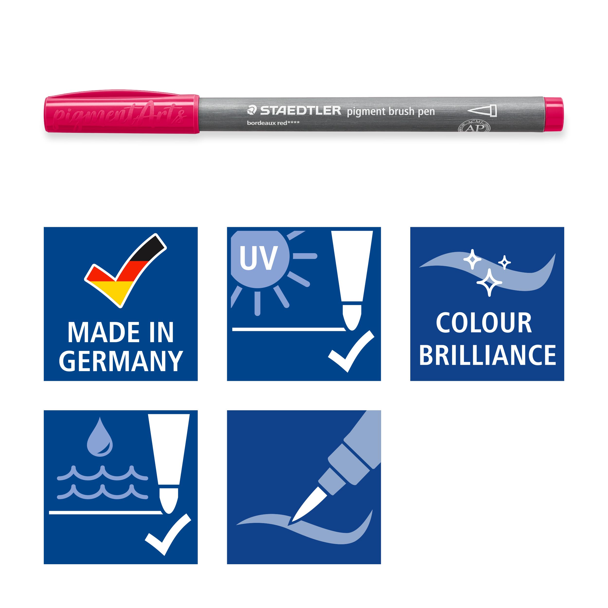 STAEDTLER Pigment Brush Pen 371 – 60er Set, Pinselstifte