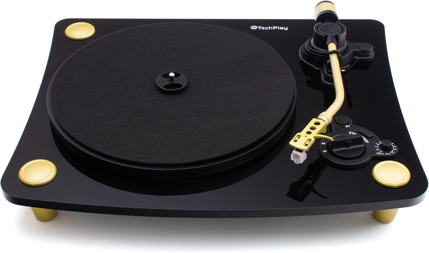 TechPlay Ghost, 2 Speed Belt Driven Turntable with Bluetooth Broadcast. Connects to Your Bluetooth Speakers wirelessly.