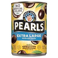 Vista 12 de Pearls Aceitunas maduras pequeñas sin hueso, paquete de 12, latas de 6 onzas