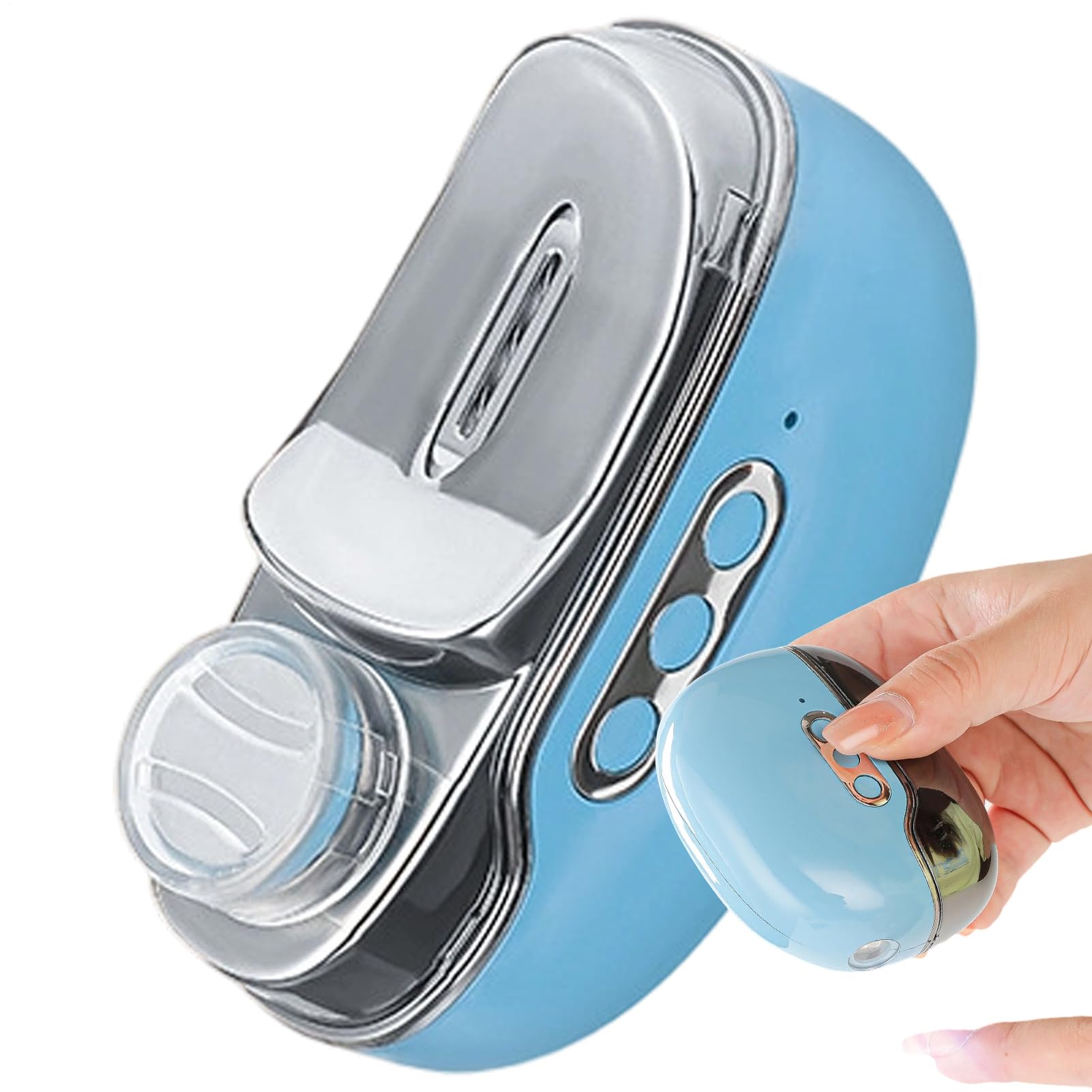 Coupe-ongles électrique rechargeable avec lime 3 vitesses et rangement restes - 8