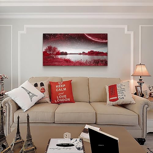 Miniatura 4 de Arte de pared para sala de estar póster con impresión decorativa pintura de paisaje de playa, sol, hierba y océano decoración de habitación, cuarto