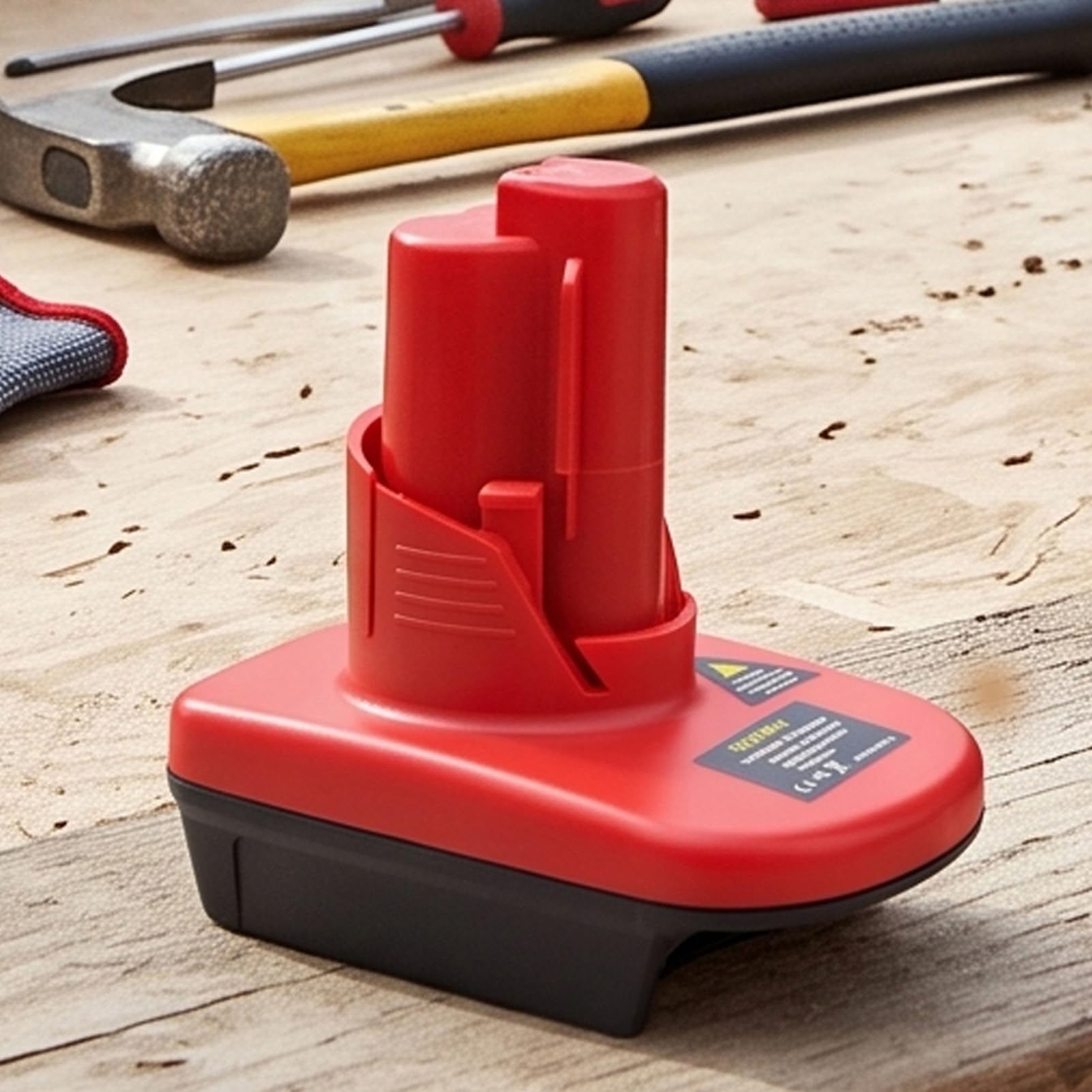 Luocute 2 szt. Zasilacz do Akumulatora 18 V do 12 V, Konwerter ABS Elektronarzędzia M12