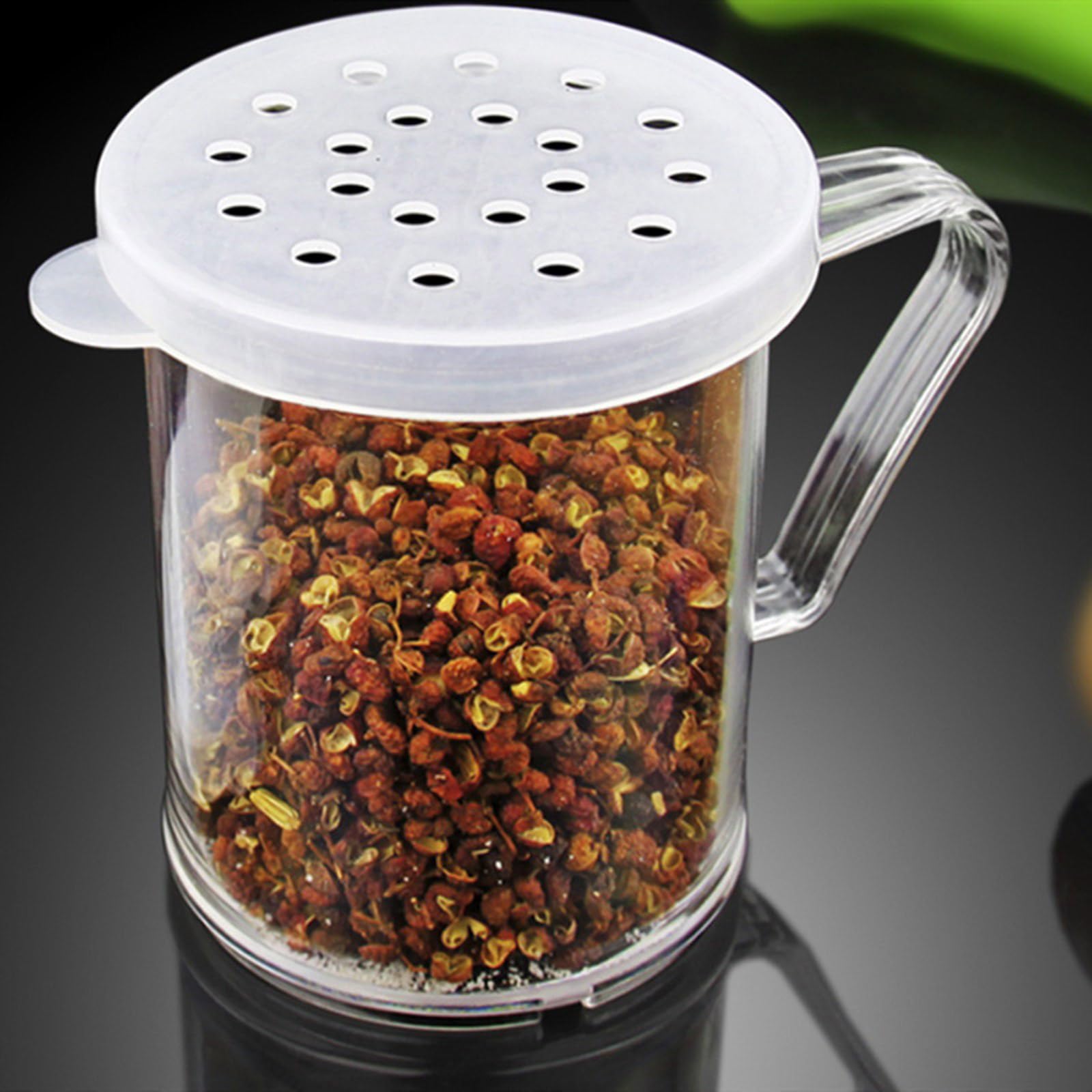 12 Multiuso condimento draga Shaker Set sali setaccio per Farina con Parte Superiore Rimovibile in plastica Trasparente spolverini per Farina setaccio