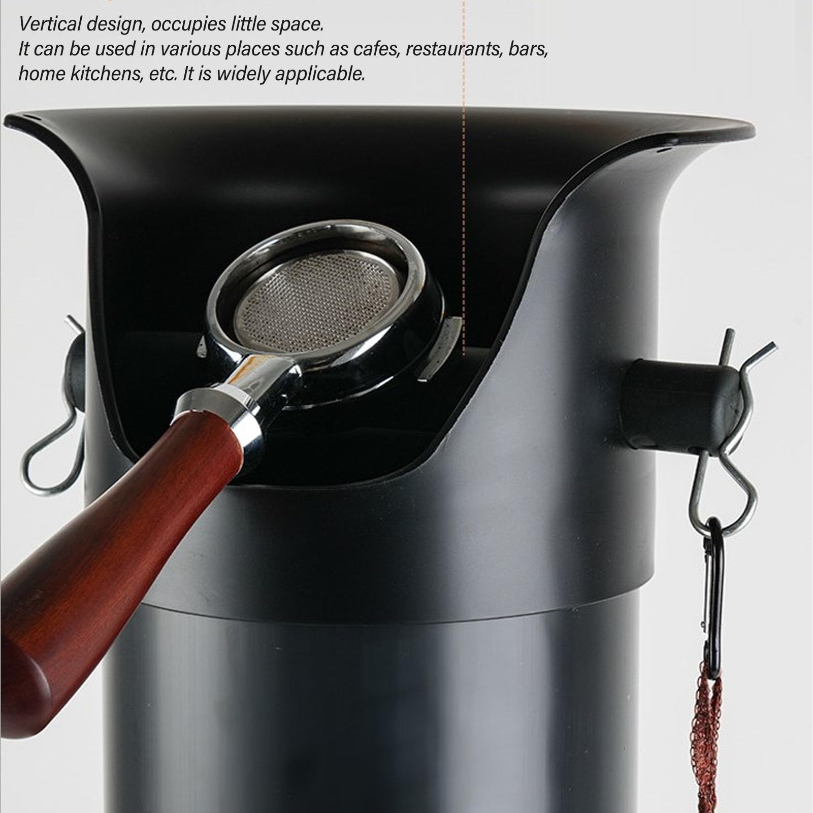 Battitoio per caffè, Battitoio per caffè Espresso Verticale da Pavimento Commerciale Contenitore per Fondi di caffè Salvaspazio di Grande capacità Contenitore per Rifiuti per
