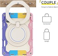 Vista 5 de Funda de silicona para tablet Xiaomi Mi Pad 5 Pro de 12.4 pulgadas, a prueba de golpes con soporte para lápices, correa para el hombro, soporte