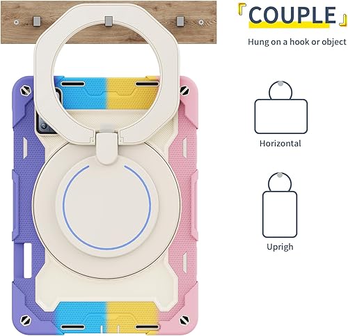 Miniatura 5 de Funda de silicona para tablet Xiaomi Mi Pad 5 Pro de 12.4 pulgadas, a prueba de golpes con soporte para lápices, correa para el hombro, soporte