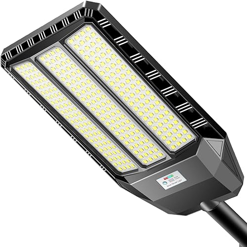 Miniatura 1 de Luces solares de calle de 8000 W para exteriores, impermeables, 7000 K, del atardecer al amanecer, luces solares para exteriores con sensor de