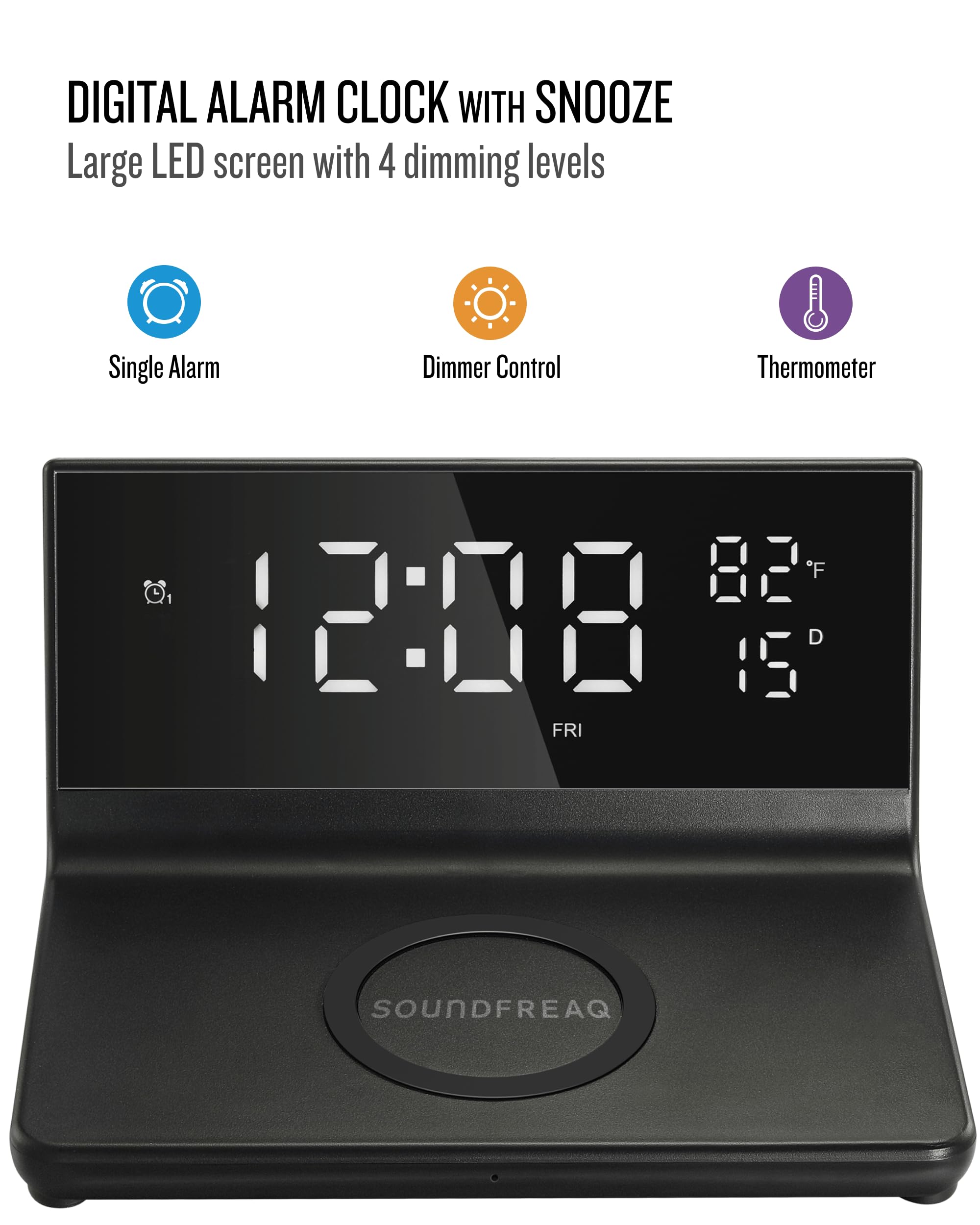 Soundfreaq Sveglia con caricatore wireless