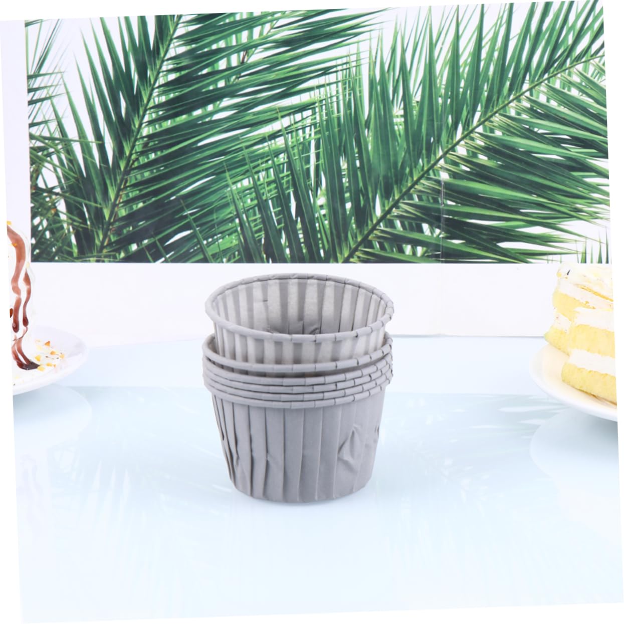 LIFKOME 150piezas Muffin Cups De Papel Resistente Al Accesorios Para Repostería Soporte Para Pequeños Pasteles Para Fiestas y Celebraciones