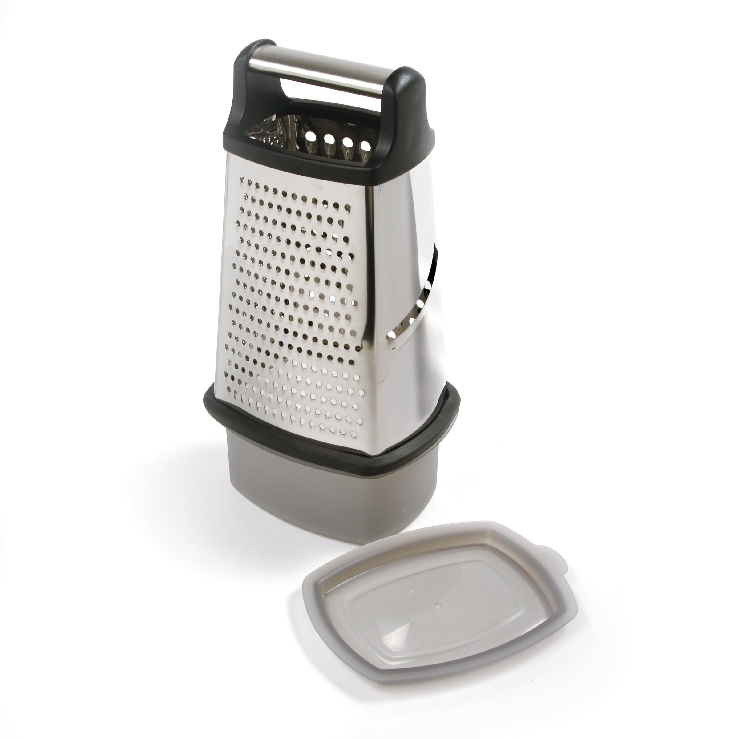 Norpro in Acciaio Inox, 4 Lati, Grattugia con Contenitore