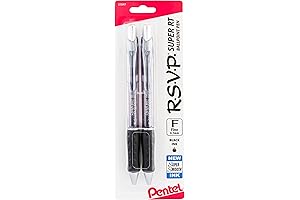 Pentel RSVP Fine Point Pen, Black Ink (0.7mm)