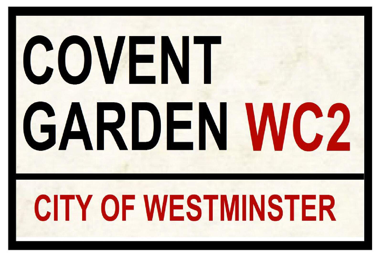 Inga Tinsign3764 Street Road Signs Covent Garden New Decoration Props Plaque 8X12 Inch
