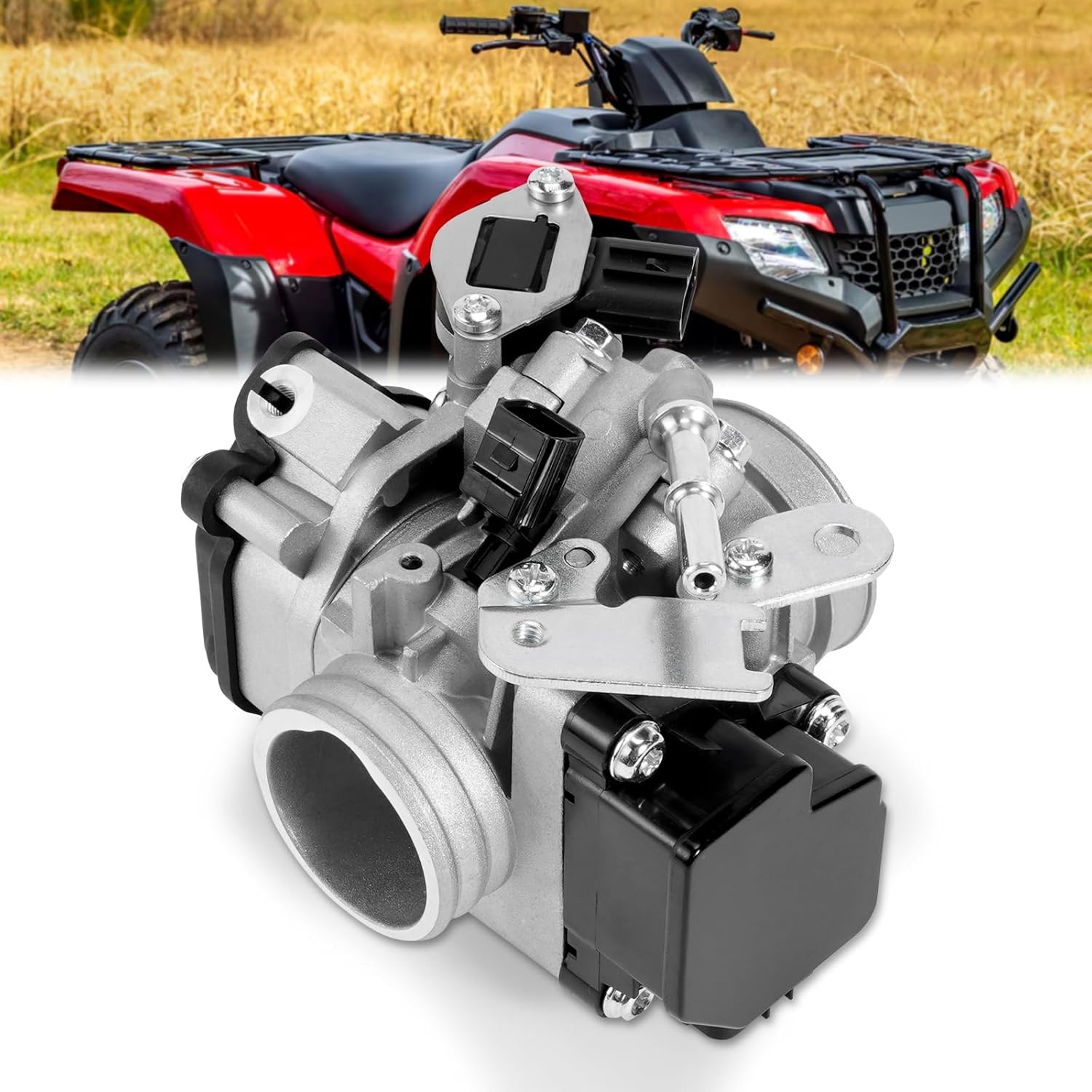 16400-HR3-A42 Throttle Body Assembly Compatible with Honda Rancher TRX420 420 2014-2019 Fit for TRX420TM1 TE1 FM1 FM2 FE1 FA1 FA2 FA5 FA6 Replaces 16410-HR3-A43 16410-HR3-A41