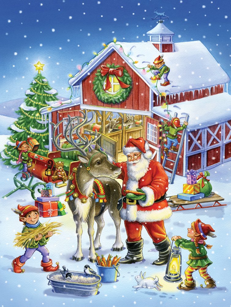 Vermont Christmas Company Ready Reindeer Jigsaw Puzzle 550 Piece