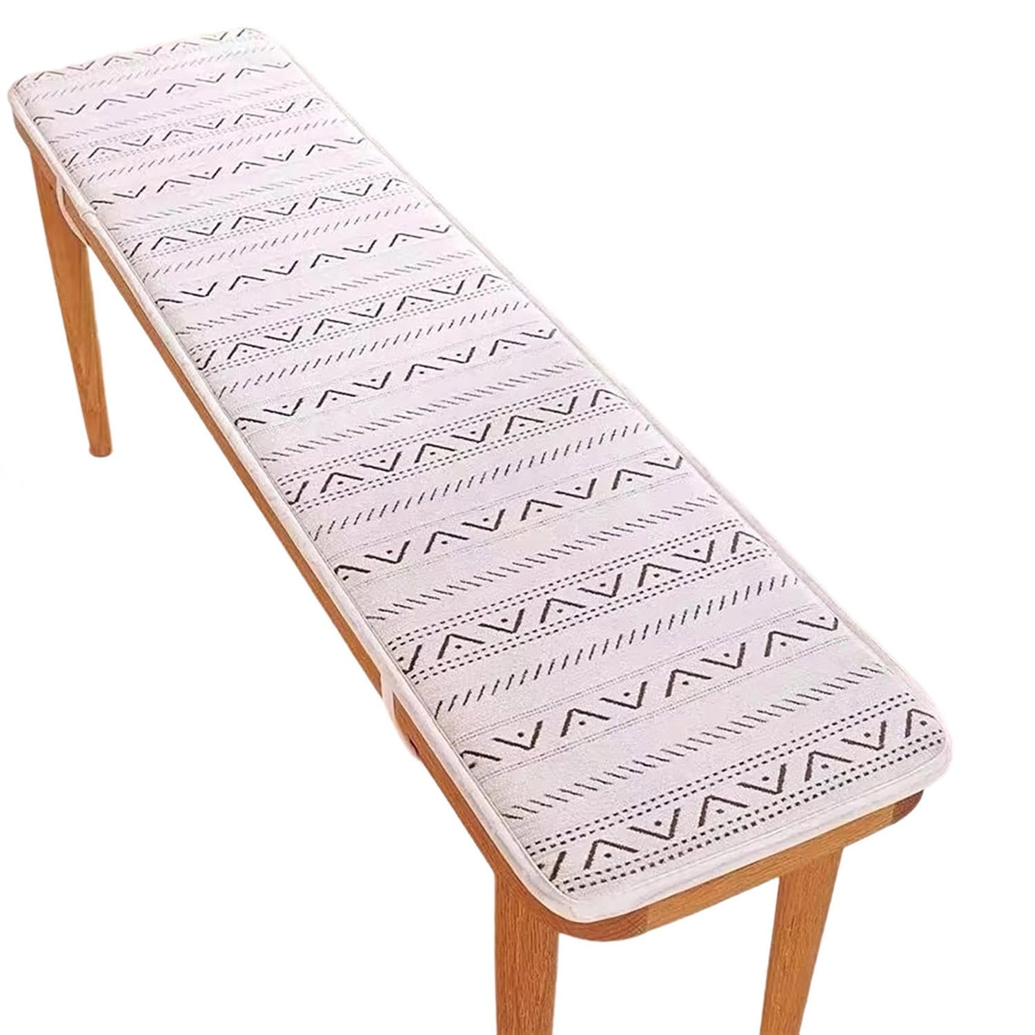 PLCIVSA Outdoor/Indoor Bench Cushion - 120cm/100cm/130cm/90cm/150cm 2/3 seater Non-Slip Seat Pad for Bay Windows,Long Chairs, Swings & Porch Furniture(White,30x110cm)