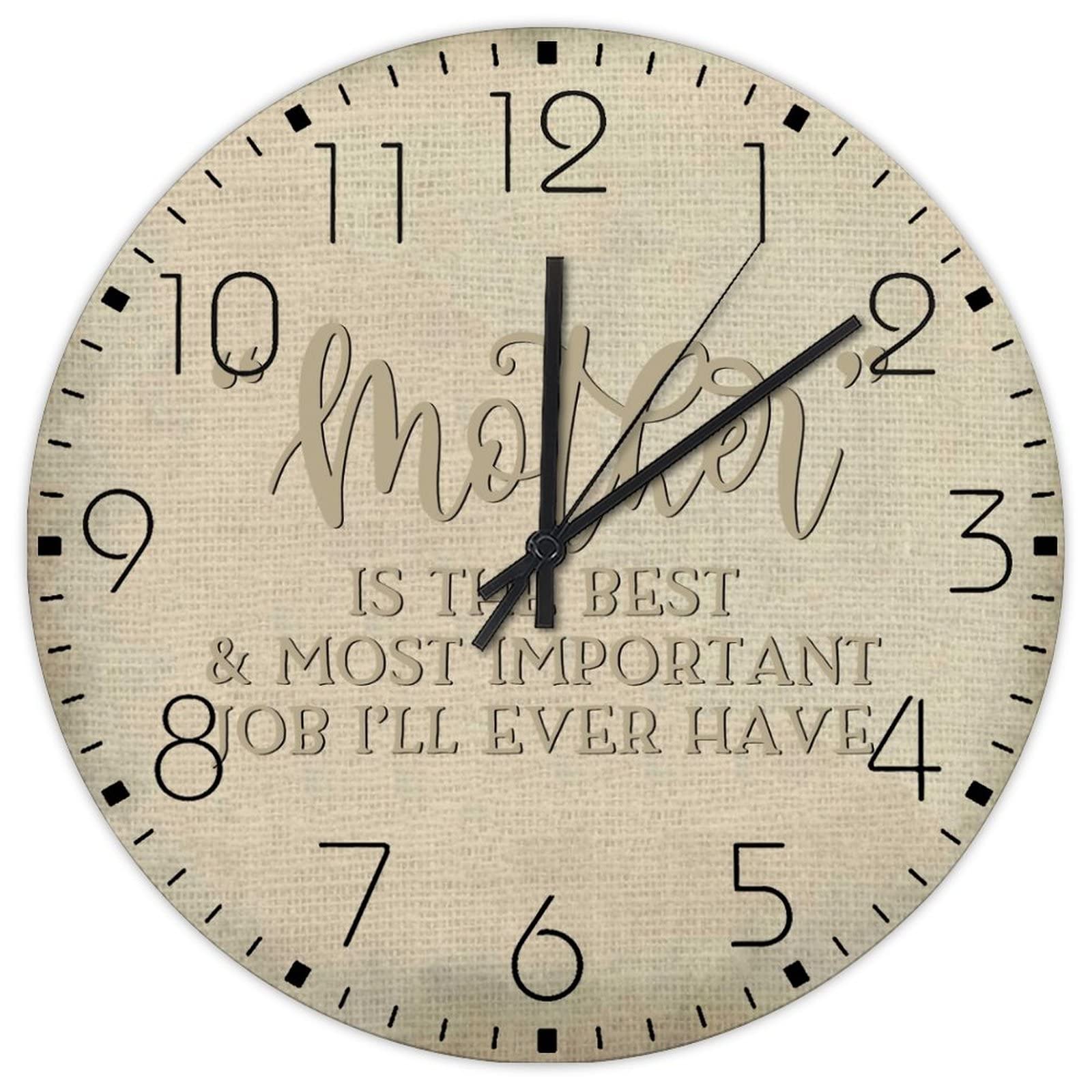 Horloge murale Happy Mother's Day en bois, le cadeau idéal pour exprimer votre amour