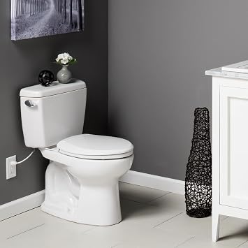 Bemis Radiance Heated Night Light Toilet Seat, Slow Close Adjustable Fit Long Lasting Plastic Seat, Round, White
