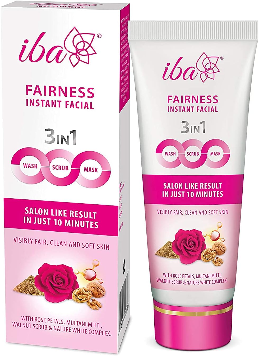 IbaFairness Instant Facial (3in1 Mask Scrub Facial Wash), 100g