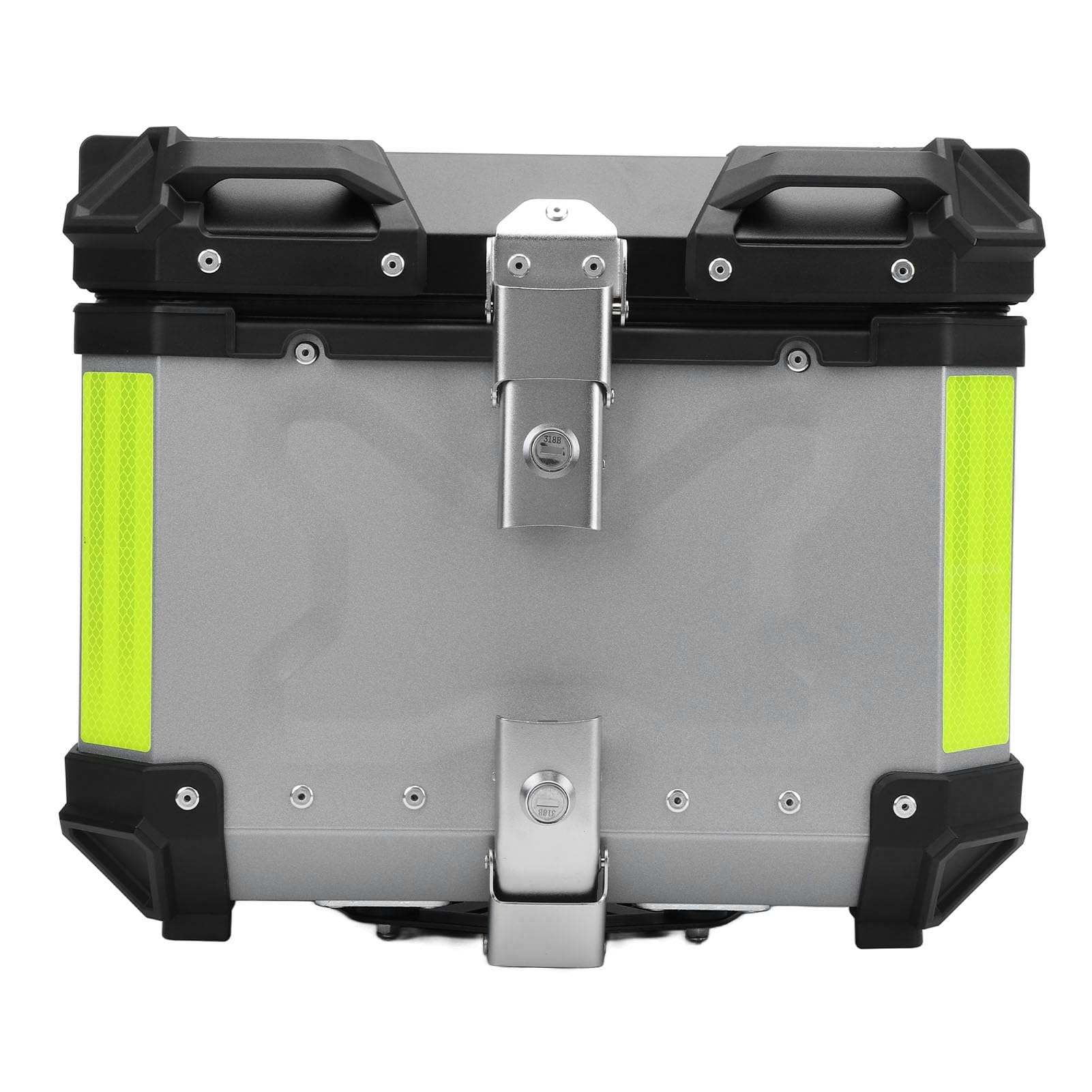 WINH Tylna Nośnik Magazynowy Motocykla, Refleksyjne Wyrównanie Paska 36L Aluminium Stopu (SILVER)