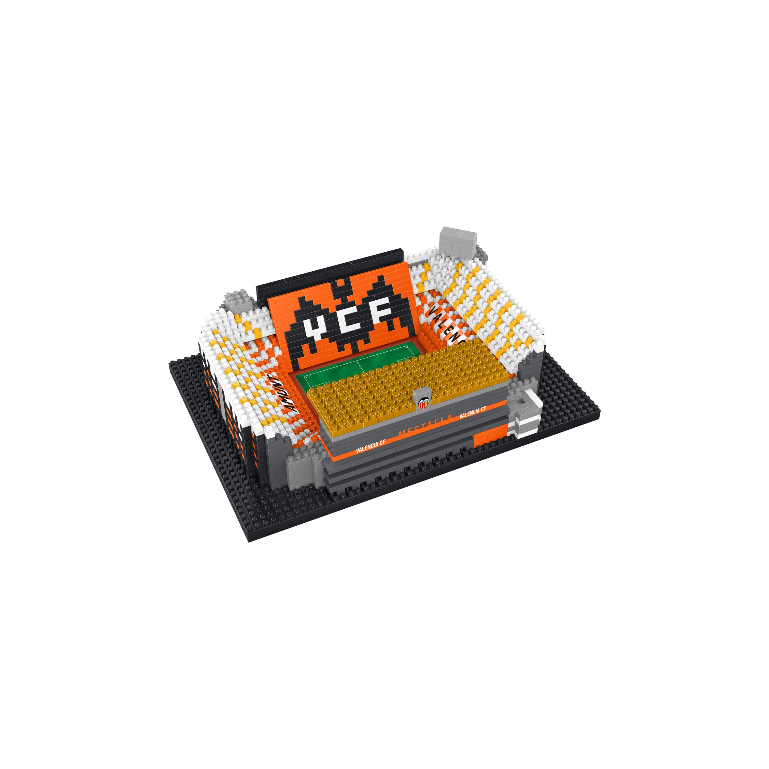 FOCO Offizielles Lizenzprodukt Valencia CF Mestalla Stadium BRXLZ-Steine 3D-Mini-Fußballstadion BAU-Set