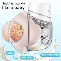 Vista 5 de Extractor de leche manos libres, extractor de leche portátil, 2 unidades, con 4 modos y 12 niveles, bajo ruido y sin dolor, pantalla electrónica