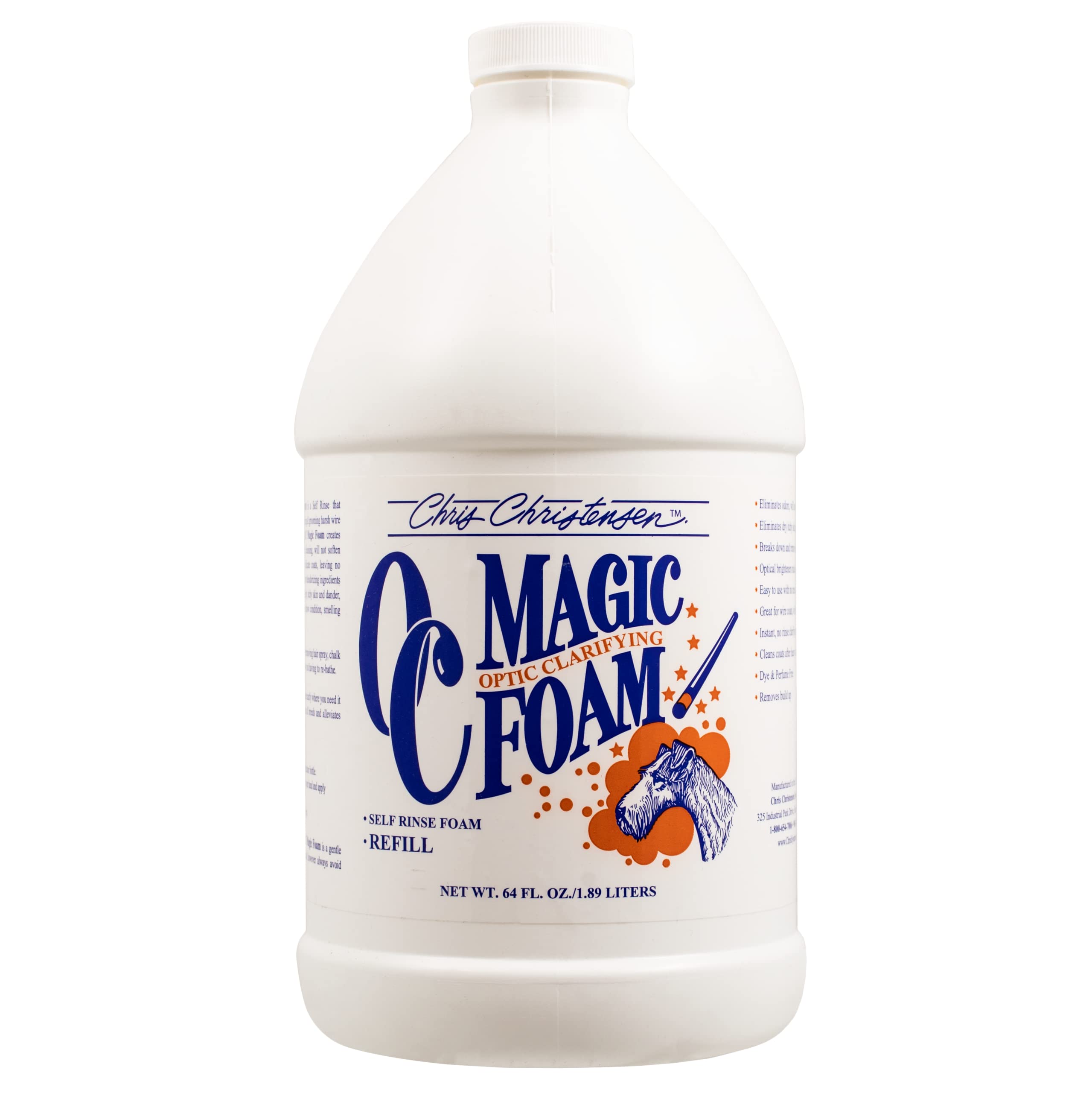 Chris Christensen OC Magic Foam Selbstspülen, Hunde-Shampoo, Fellpflege wie EIN Profi, ideal für die Reinigung von Flecken und Bürsten