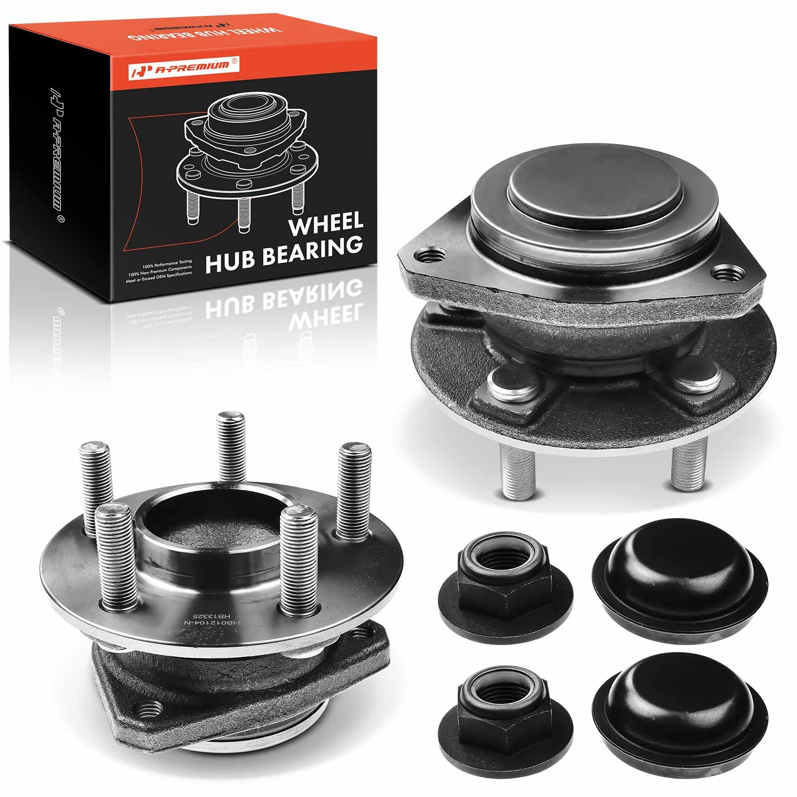 A-Premium 2 x Front Wheel Bearing and Hub Assembly with 5-Lug Compatible with Dodge Charger 2012-2023, Challenger 2012-2023, Chrysler 300 2012-2023