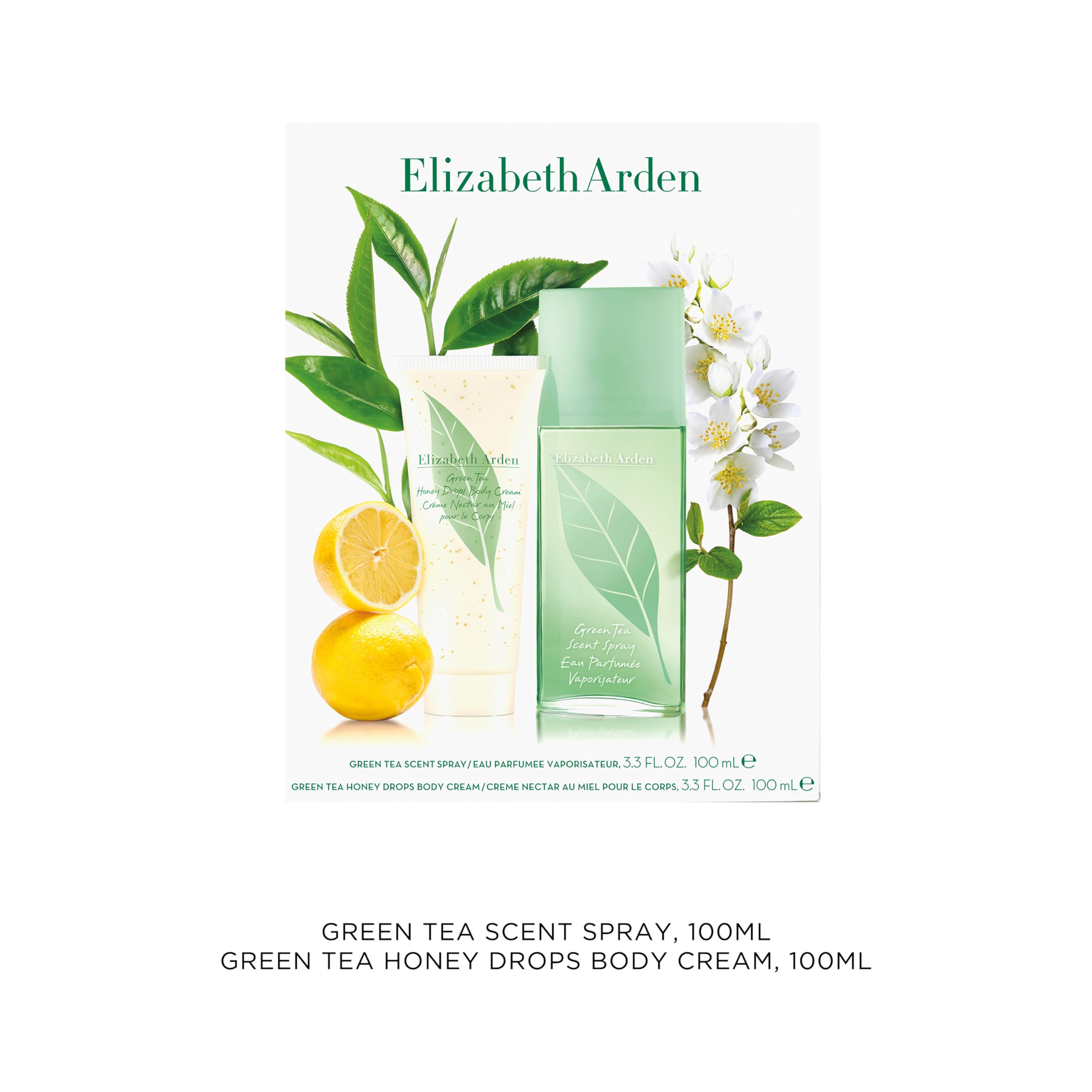 Elizabeth Arden - Green Tea Set 2 Pezzi, Eau de Parfum Spray e Honey Drops Crema Corpo, Duo Rinfrescante e Idratante per una Pelle Morbida e Profumata