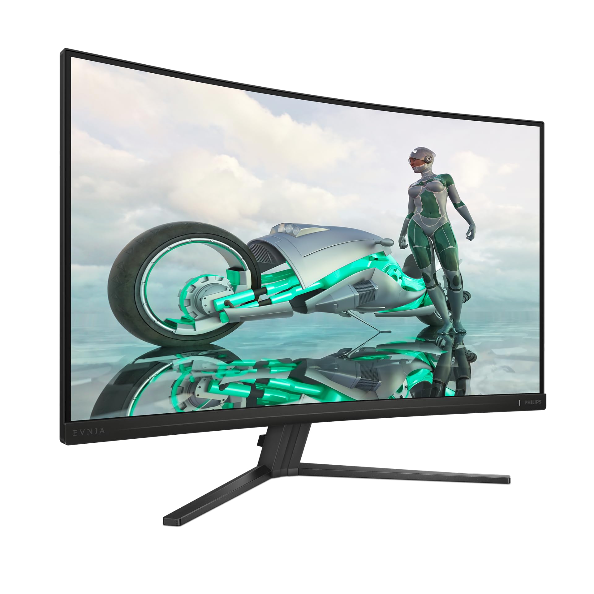 PHILIPS Evnia 32M2C3500L - Monitor gaming curvo QHD da 32 pollici, 180 Hz, 0,5 ms, FreeSync Premium, HDR10 (2560x1440, 2x HDMI, DisplayPort) grigio scuro