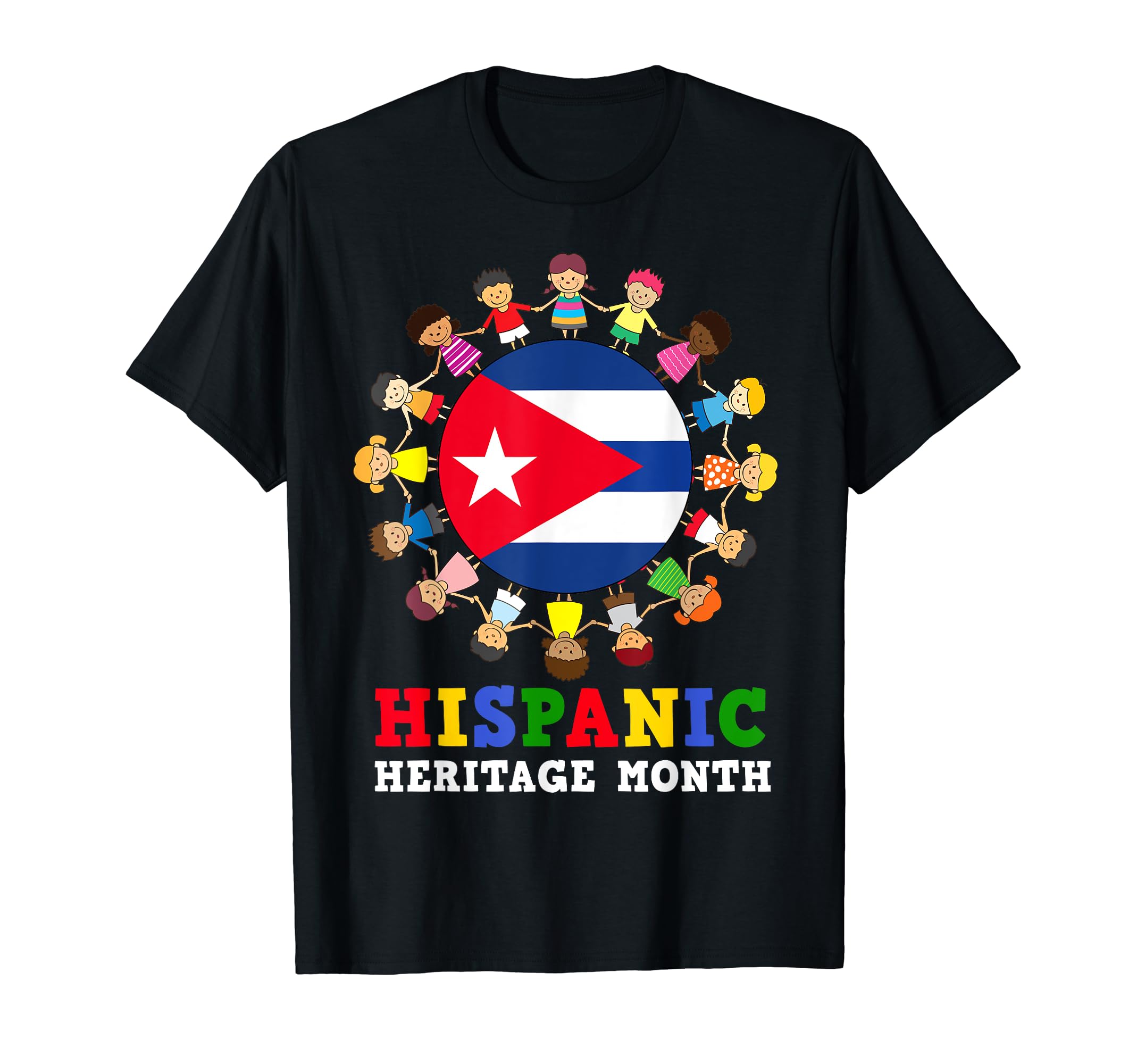 Hispanic Heritage Month Cuban Pride RootsCuban Flag Hispanic Heritage Cuba Boy Girl Kids T-ShirtOEKO-TEX STANDARD 100