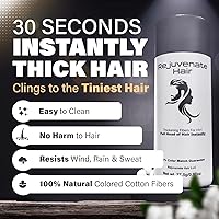 Vista 2 de Fibras para adelgazar el cabello (rubio claro), polvo de cabello indetectable para hombres y fibras 100% naturales para construir el cabello, oculta