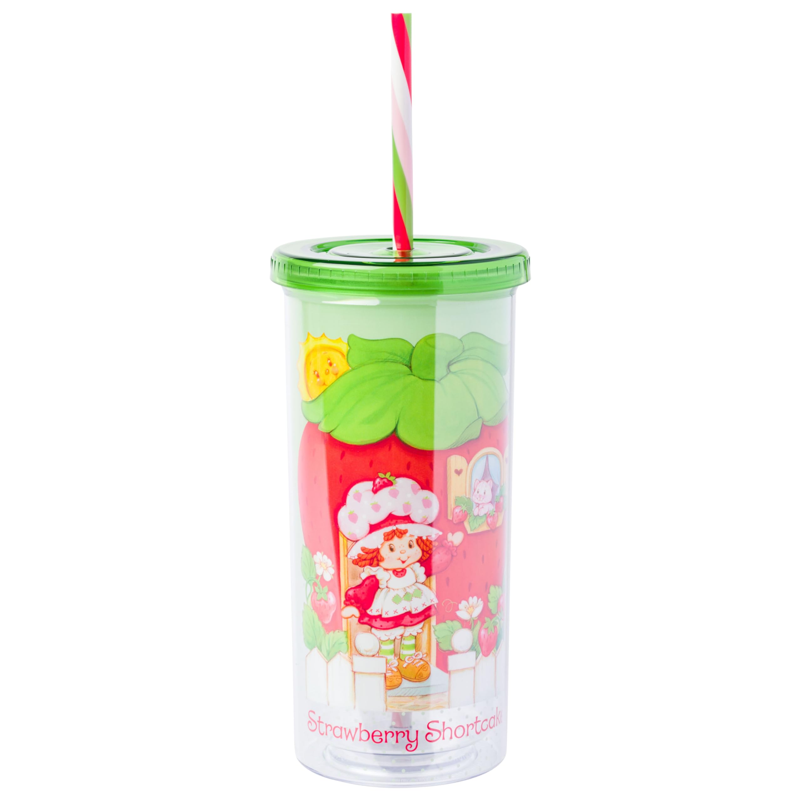 Gâteau sablé aux fraises vintage : fini les éclaboussures avec ce gobelet plastique 590 ml étanche