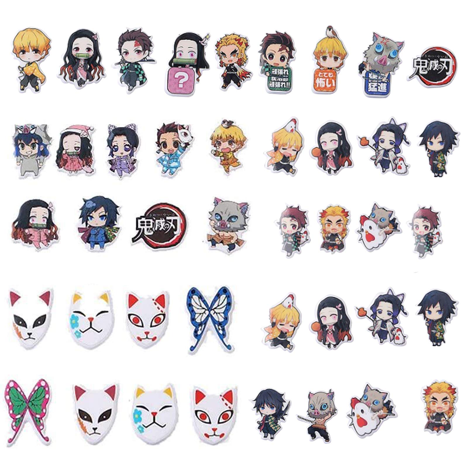 Amazon | 45枚鬼滅の刃 3D ステッカーセット キャラクターシール