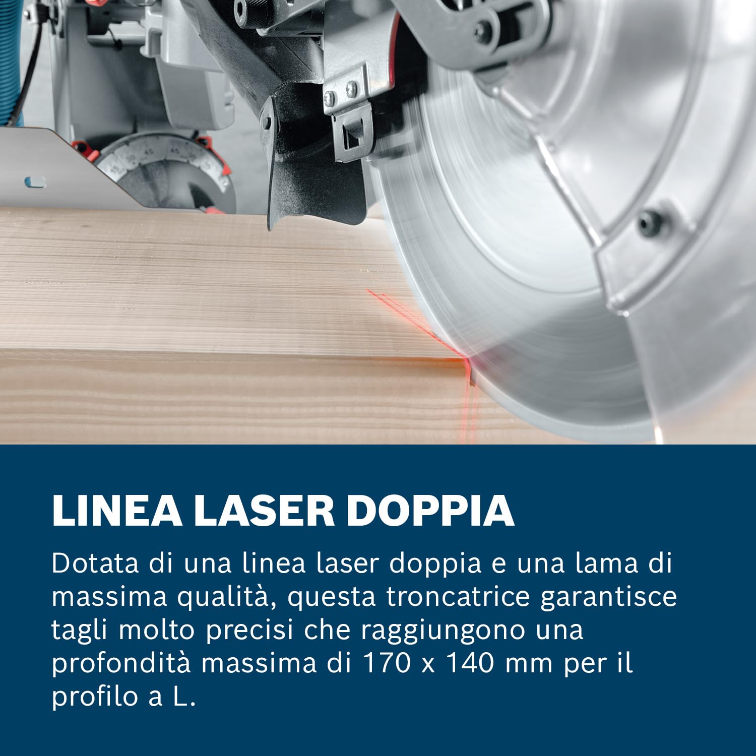 Bosch Professional Troncatrice Radiale Gcm 12 Gdl (Motore da 2000 Watt, Incl. Laser a Doppia Linea, Lama, Pinza di Serraggio)