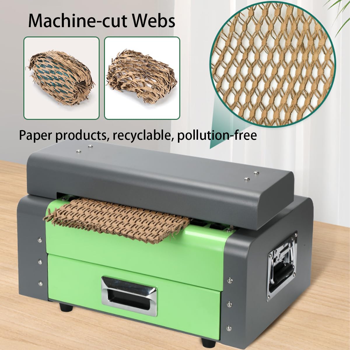 Maszyna do cięcia tektury falistej, 325 mm, niszczarka do kartonu o strukturze plastra miodu, 3 m/min, do ekspresowego pakowania papieru kartonowego