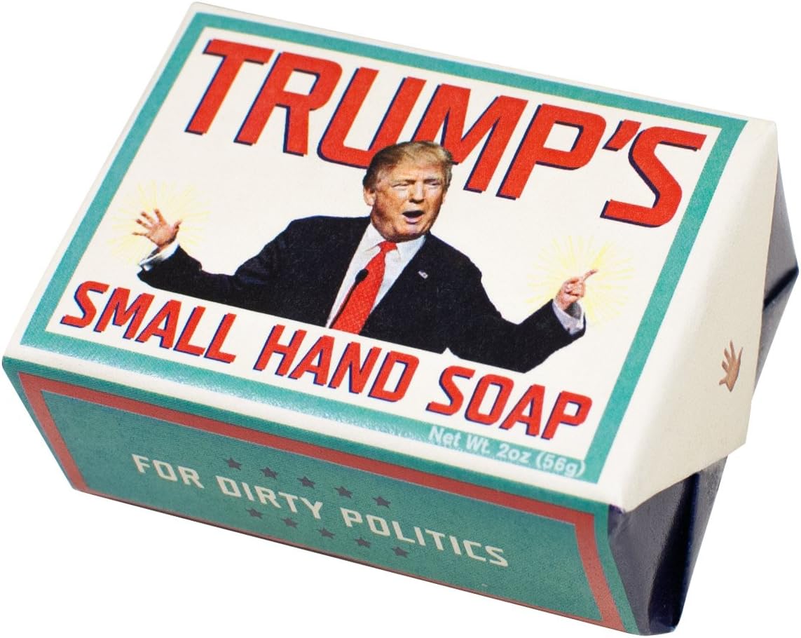 The Unemployed Philosophers Guild Trump's Small Hands Soap - Made in the USA, 2oz (56g) Travel or Hotel Sized Guest Bar Soap