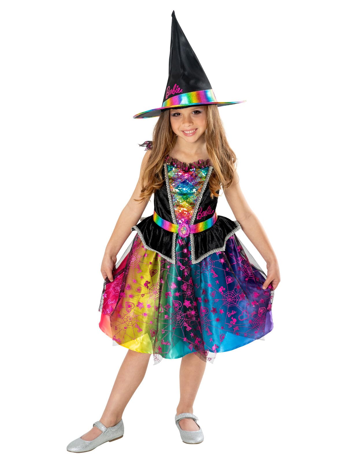 Rubies 3016225-6000 Barbie Witch Girls Costume, Multicoloured, 5-6 Years Halloween Halloween