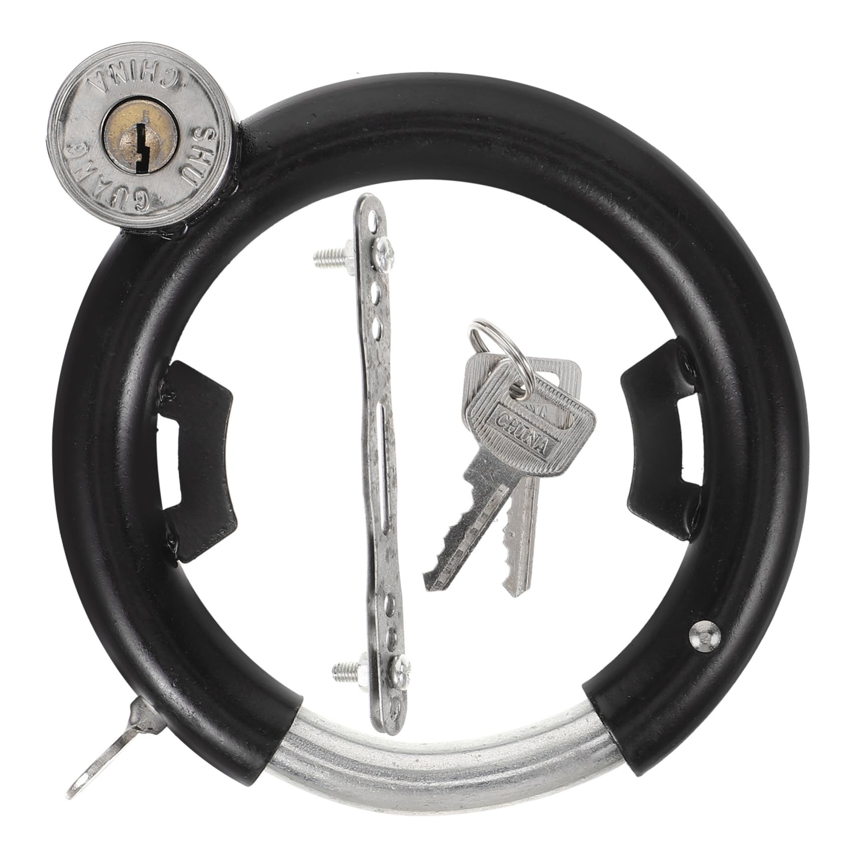 ifundom 1Set Round Steel Bicycle Lock Heavy Duty Theft Cycle Accessory for Electric Scooters Mountain Bikes More Durable Design for Enhanced Security