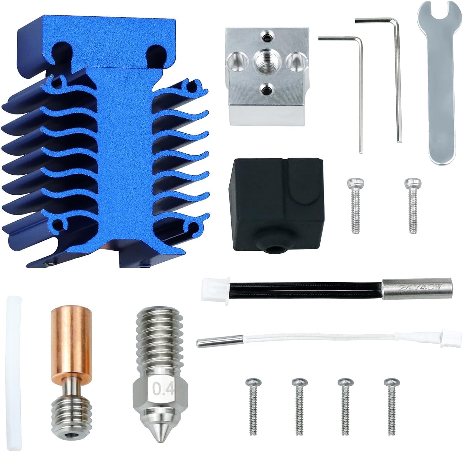 Upgrade Ender 3 V3 SE Hotend Kit 300℃, bimetalowa dysza powlekana Heatbreak, wysoka temperatura, głowica drukująca z silikonową skarpetą, kompatybilna z drukarką 3D Creality Ender3 V3 SE