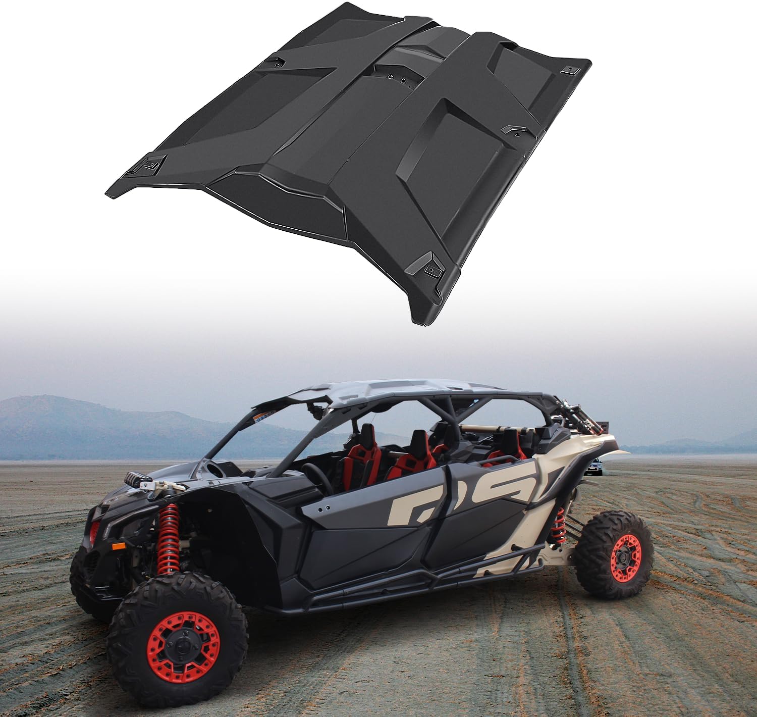 X3 Max Sport Roof , 4-Piece Combined Plastic Hard Roof Compatible with Can Am Maverick X3 Max X DS RS MR TURBO RR 4 Doors 2017-2024 Accessories Replace OEM #715003750 715003749