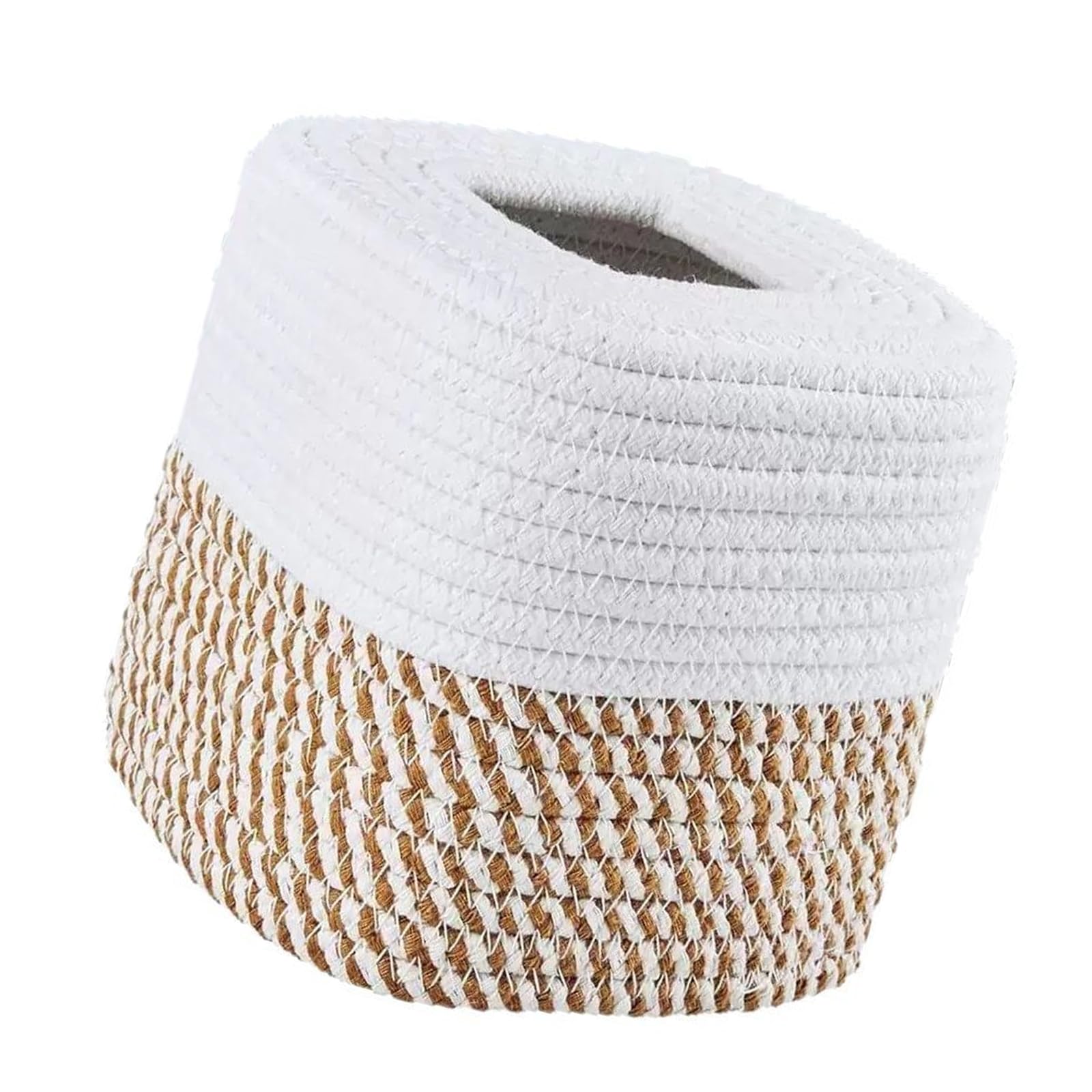 APGLSXY Cotton String Napkin Box Organizers Square Design for Living Room Table Cotton Rope Square Tissue Box