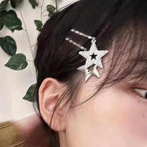 Miniatura 6 de NUEAYMS Pinzas para el cabello con diamantes de estrella para niños, pinzas para el cabello de metal con purpurina, pasadores, horquillas para el
