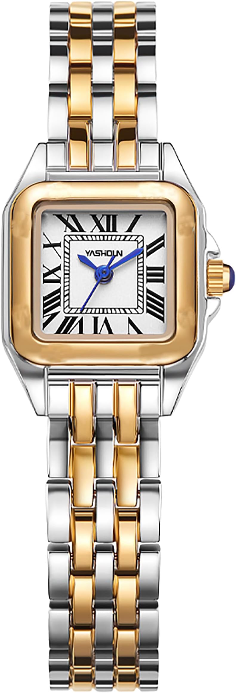 FANMIS Women Vintage Square Watches Updated Luxury Ladies Quartz Wrist Watches Stainless Steel Band Women Waterproof Small Gold Watch Luxury Casual Fashion Bracelet