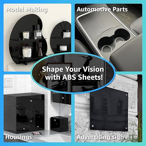 Miniatura 6 de Hojas de plástico ABS de 18 pulgadas de grosor, 24 x 36 pulgadas, paquete de 4  Hoja de ABS rígida termoformada de dos caras (parte delantera de