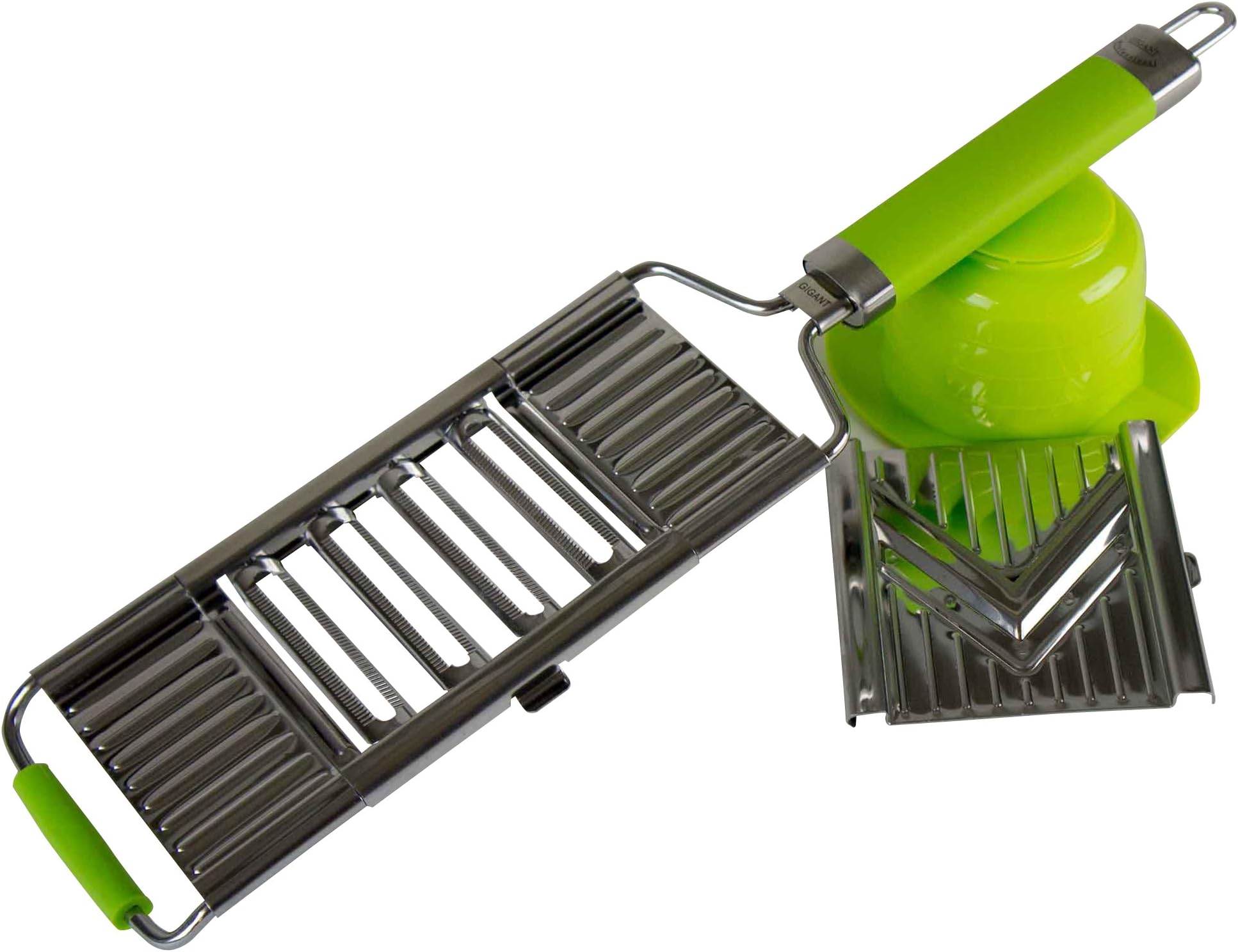 Gigant 4-Blade Vegetable Slicer with V-Insert in Lime Green