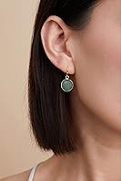 Vista 30 de 14K Gold Earrings for Women Handmade Green Jade Jewelry Green Stone Earrings for Women Dangle Birthstone Earrings Gift for Anniversary Graduation