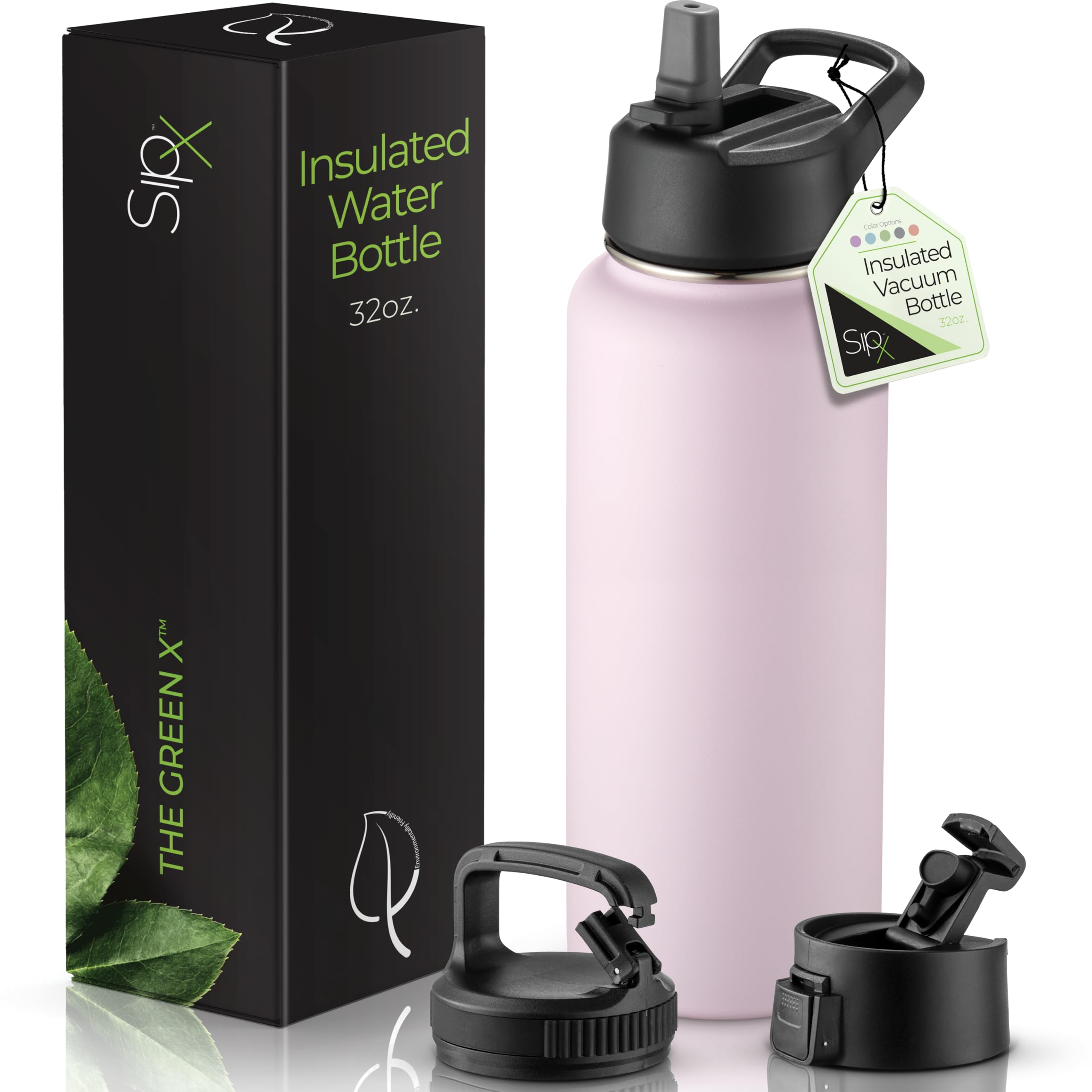 Amazon.com: SipX™ 32 oz Insulated Water Bottle with 3 Lids