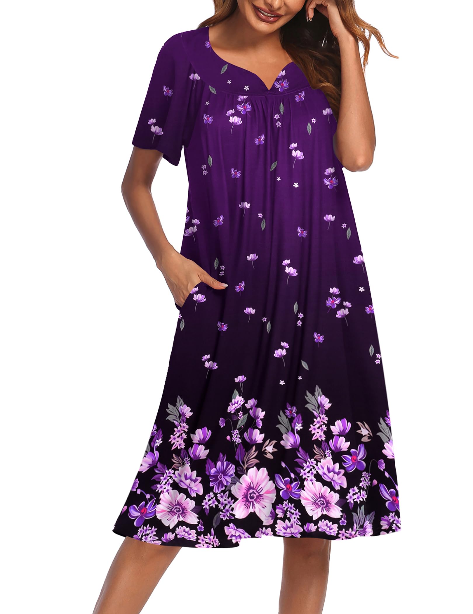 Ekouaer Women's House Dress with Pockets