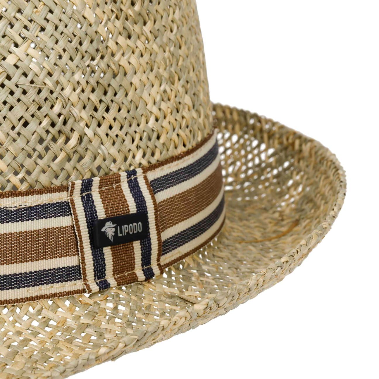 CAPPELLISHOP Lejalo Cappello Trilby Paglia Fascia a Righe Prodotto in Italia Unisex Primavera Estate